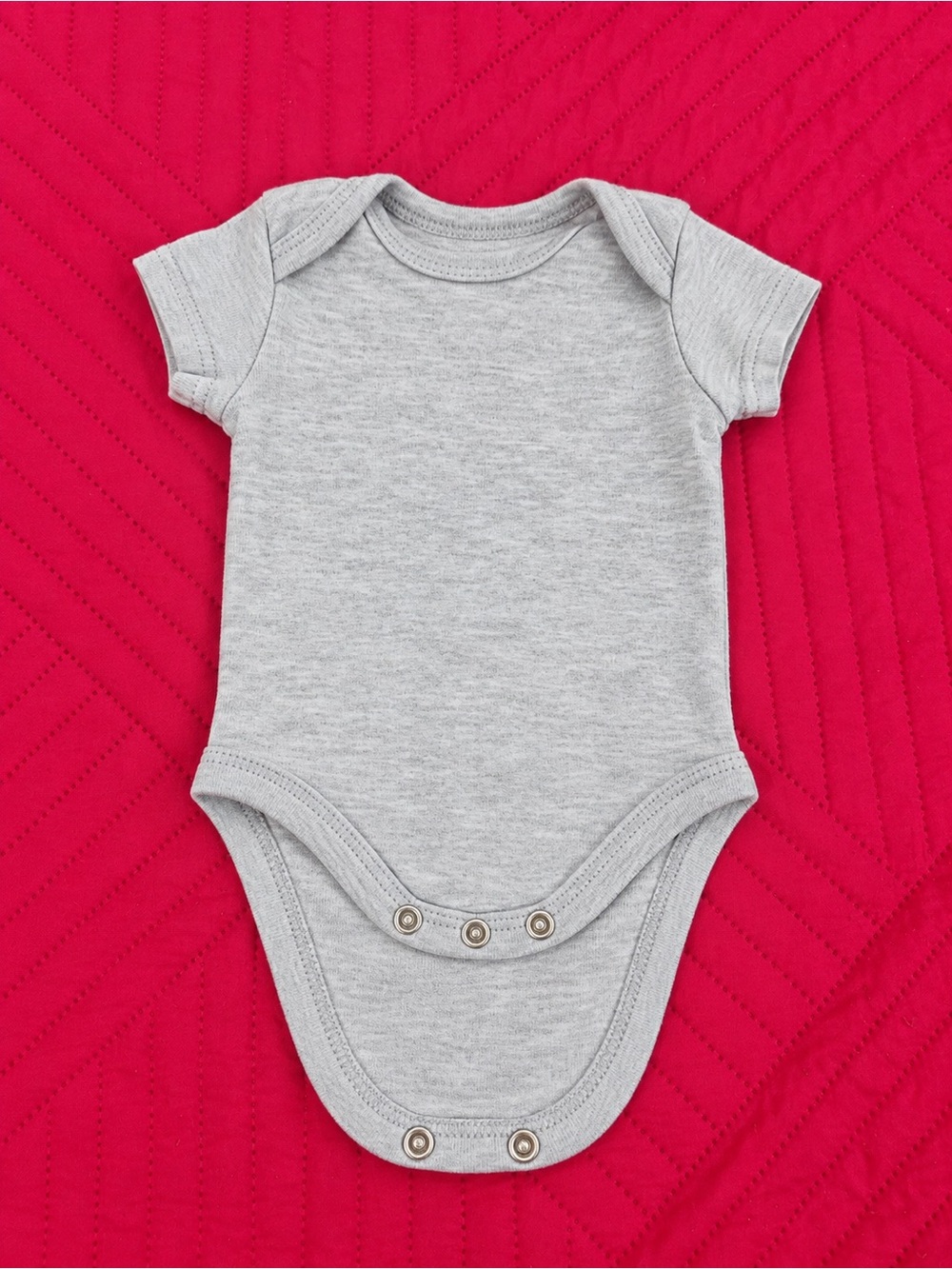 Kidgets Heather Gray Baby Bodysuit with Snap Closures